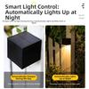 Wireless Solar Wall Lights IP65 Waterproof Square Design Wall Lamp Energy Saving Decorative Lighting Outdoor Garden Light