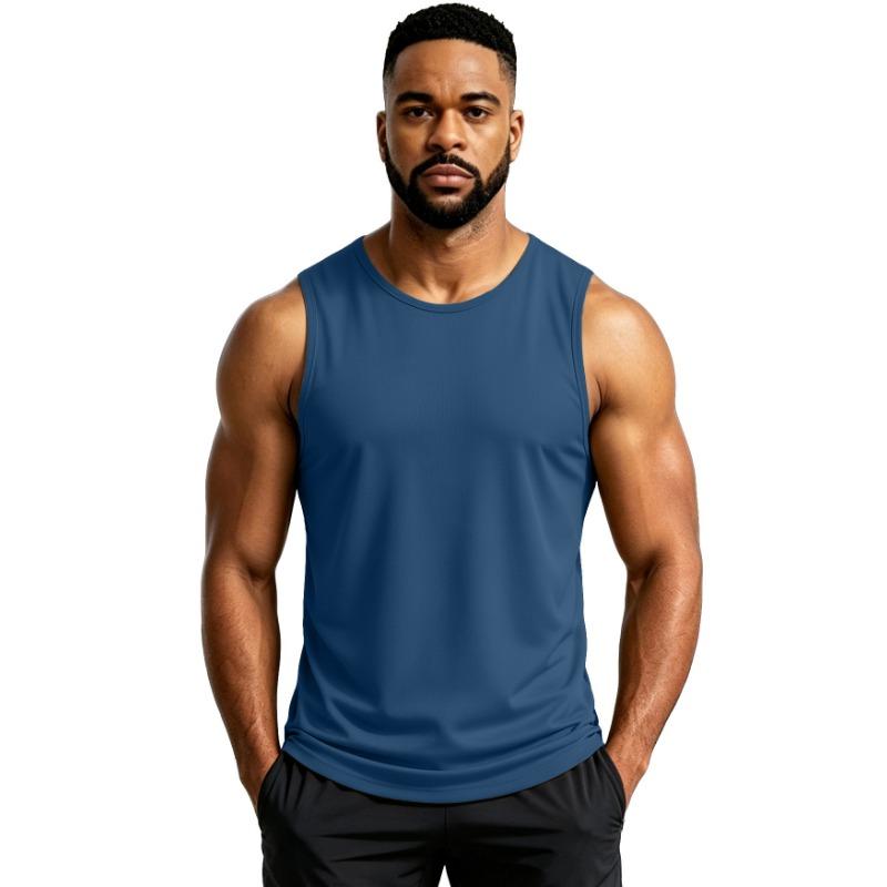 Men S Sleeveless Workout Tank Top Summer Breathable Quick Dry