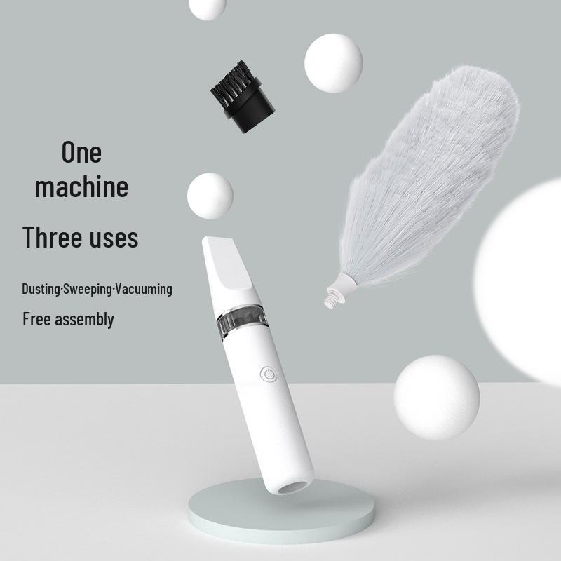 Automatic Retractable Electrostatic Feather Duster & Handheld Vacuum Cleaner