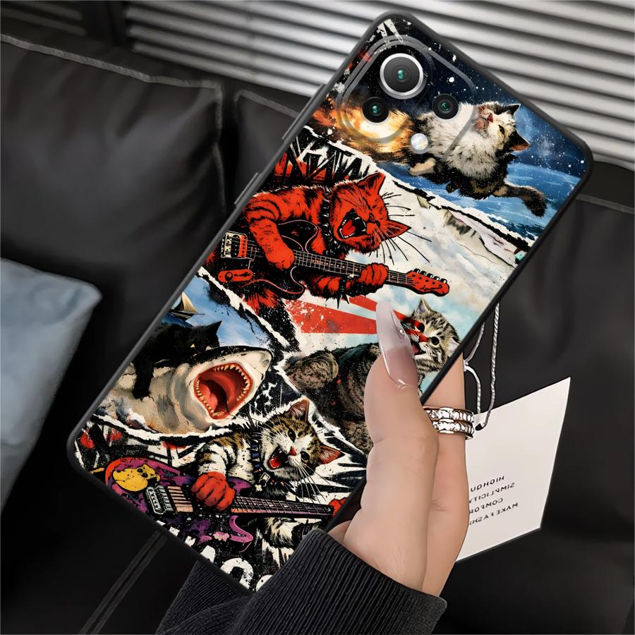 

Cartoon Creative Cat Funda Phone Cover Case for Xiaomi Mi 10T 12T Pro 11T 12 13 Lite 14 11 12X Xiaomi 12T Pro
