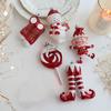 DIY Decor Cartoon Santa Claus Pendant Red&White Hanging Painted Ornaments  Xmas