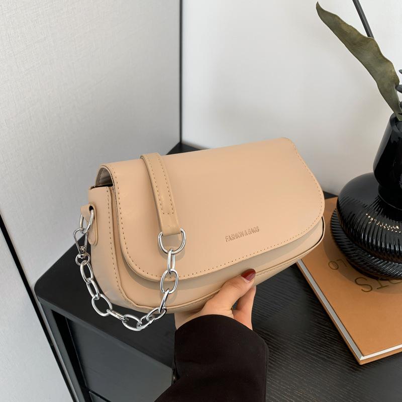 Retro Bag Fashionable Small Square Bag Texture Pu Shoulder Bag Niche Versatile Messenger Bag