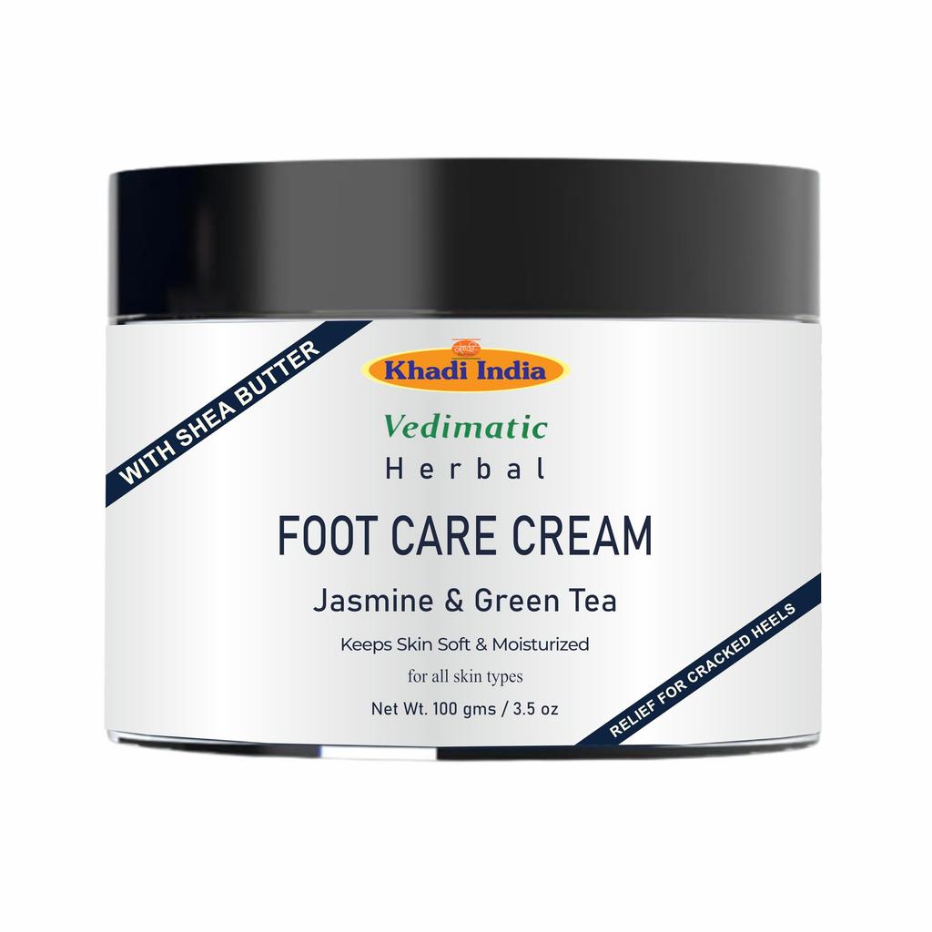 Vedimatic Khadi Herbal Foot Care Cream Repairs Cracked Heel | Crack Heel Repair Cream For Women & Men, Moisturizes Dry Feet, Combats Feet Odour & In