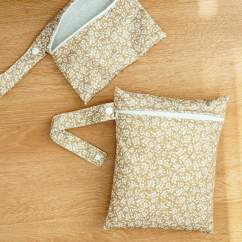 2pcs/Set Waterproof And Reusable Wet Dry Bags For Diapers Travel Beach Pool Daycare Baby Items Yoga Gym Bag For Swimsuit