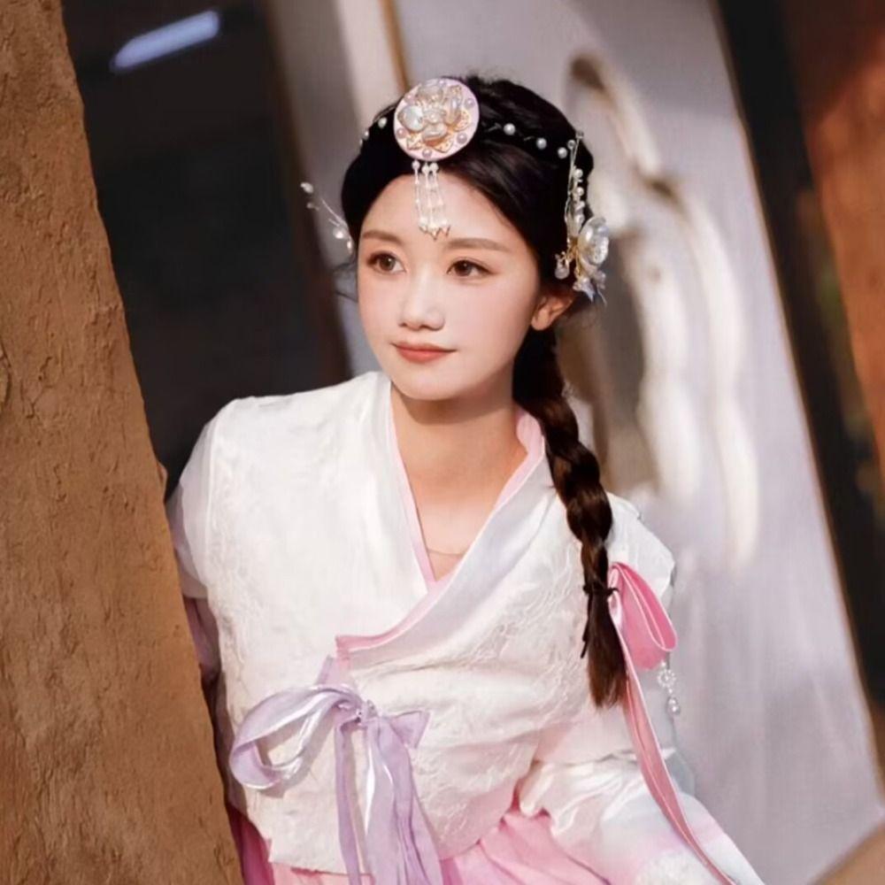 Pearl Hanbok Hairband Tassels Stage Dance Hair Hoop Retro Korean Headband  Hanfu