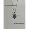Foreign Trade Gothic Halloween Spider Pendant Necklace