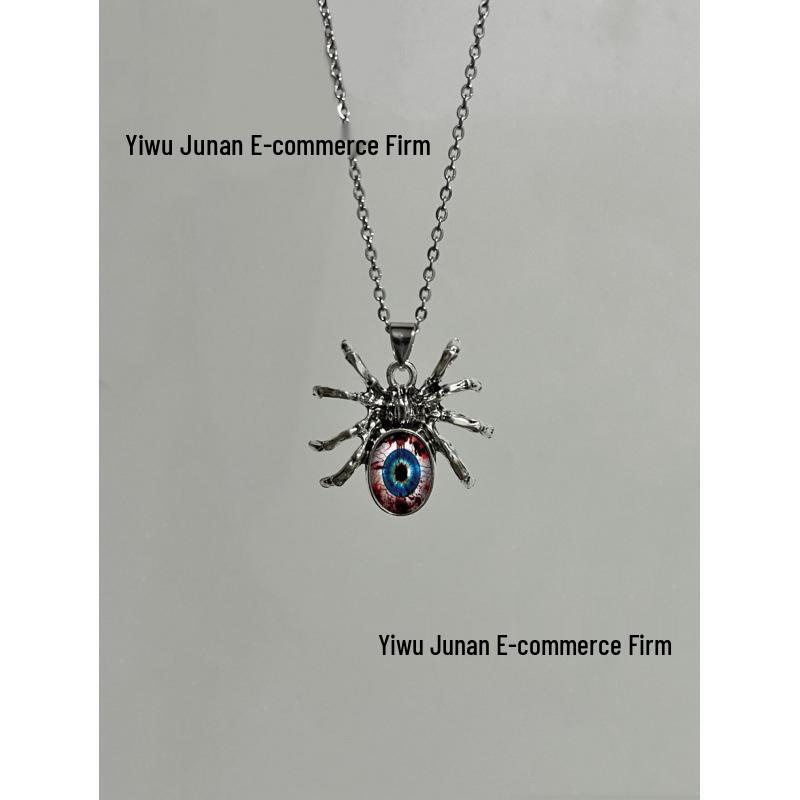 Foreign Trade Gothic Halloween Spider Pendant Necklace
