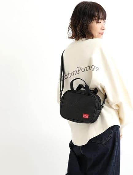 Manhattan Portage MidnightJacquelineShoulderBag Mini Shoulder Bag Shoulder Bag Bag 2WAYMP1495MDN Black Product (Manhattan Portage) [Item]