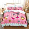 Cute Kawaii Pink Round Cartoon 3D Duvet Cover Set K-Kir-by Girls Bedroom Decor 2/3 Piece Bedding Set Single Twin Full Queen Size