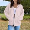Women's Fashion Casual Long Sleeve Solid Color Hooded Sweatshirt Tops