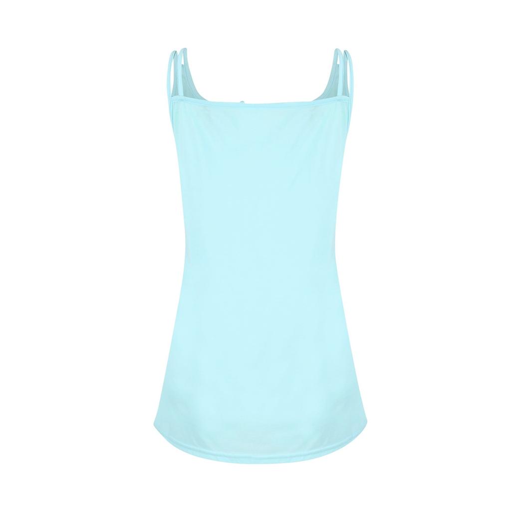 Women's V-neck Color Sleeveless Vest Summer Strapless Top