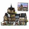 3867 Teile MOC Mittelalterliche Europäische Städte Bausteine Straßenansicht Architektur Modulares Modell Montage Spielzeug Sammlung für Erwachsene Geschenk