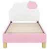 Kids Bed Frame with Headboard Pink 70 x 140 cm PU