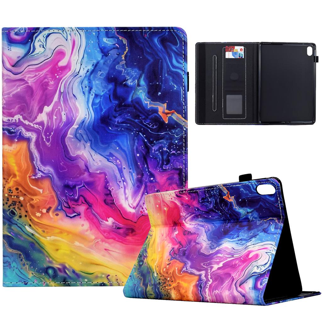 For iPad (2025)/10.9 (2022) Case Pattern Printing Tablet Cover Shockproof Leather Card Holder Stand Case