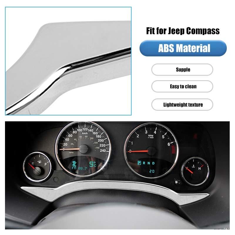  ABS  Dashboard Decoration Cover Sticker Fit For Jeep Patriot 2011-2016 For Jeep Compass 2008-2016 Interior Accessories