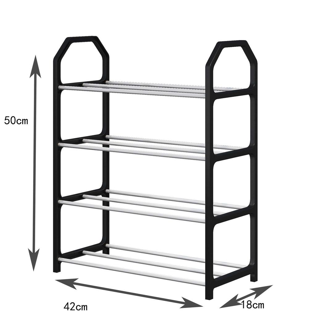 4-Tier Space-Saving Shoe Rack – Sturdy Ladder Design for Entryway, Dorm, Balcony & Small Spaces, Holds 12-15 Pairs, Easy Assembly & Foldable Storage
