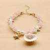 Handmade Seashell & Crushed Stone Bracelet with Lobster Clasp - Perfect Summer Travel Souvenir