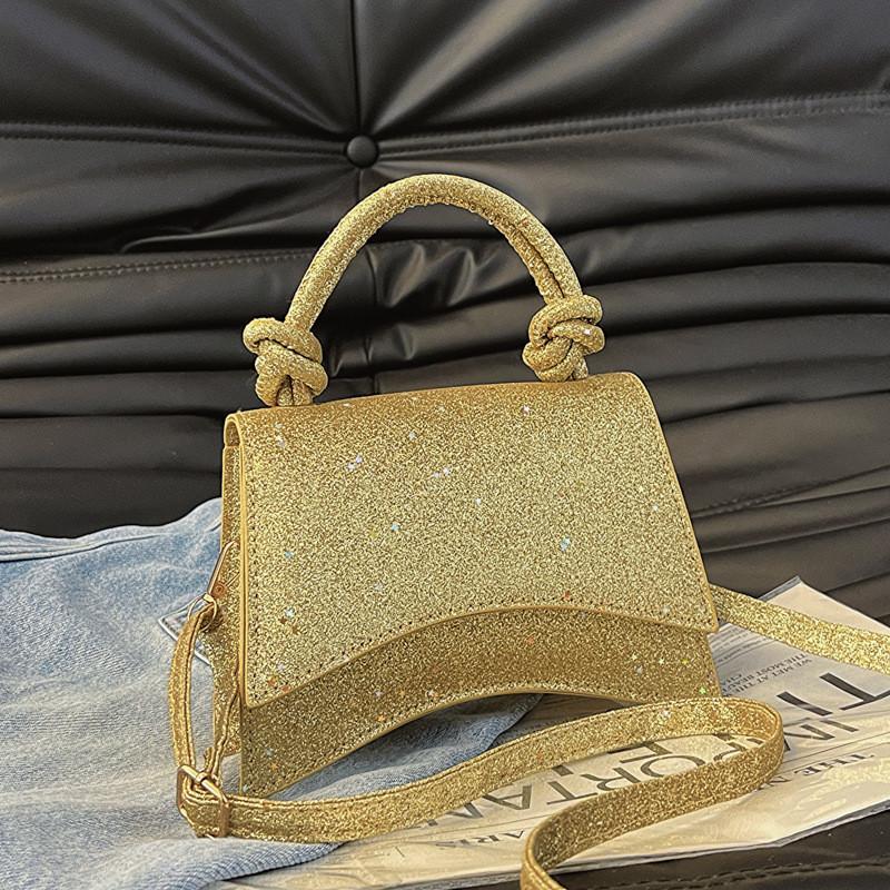 Elegant Black White Pink And Silver Sequin Handbag For Women Casual Daily Use