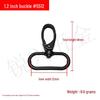Zinc Alloy Black Dog Buckle E-coating Metal Plate Hook for Bag Strap Webbing