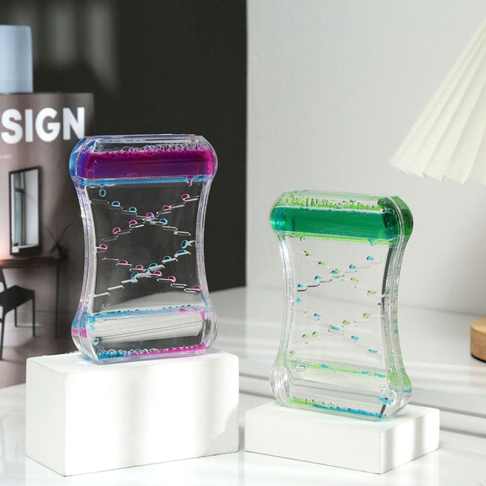 Schreibtischdekoration Öl Sanduhr Tropfendes Öl Rutsche Wohnzimmer Ornament Stressabbau Spielzeug