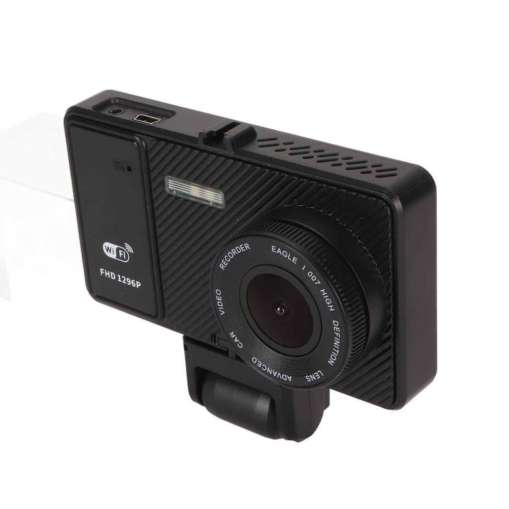 Car Recorder Triple Lens Rotatable 2K HD Night Vision 3.9 Inch IPS Display with Reversing Camera
