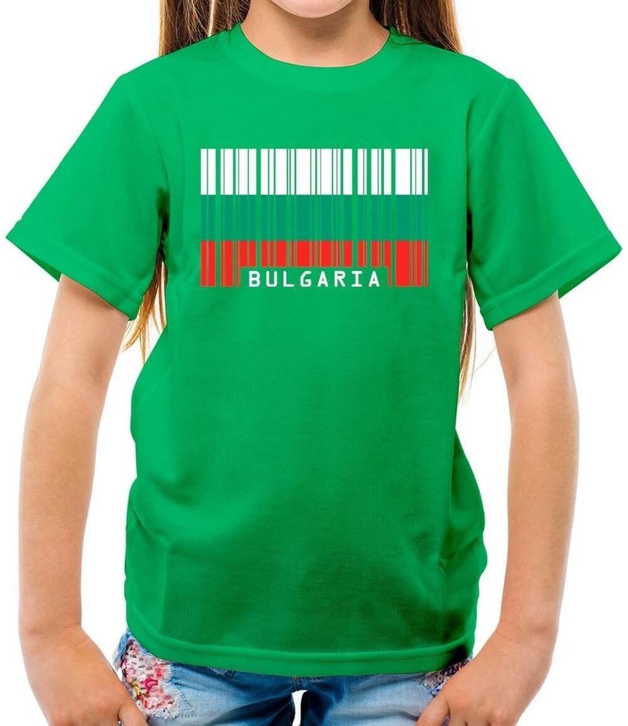 Bulgaria Barcode Style Flag - Kids T-Shirt - Bulgarian Sofia Travel Flags