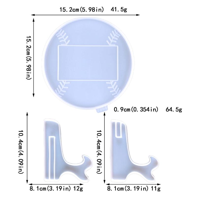 Resin Baseball Frame Mold Kit Resin Decorative Craft Molds Desktop Ornament Mold Jewelry Pendant Mold for Home Decor
