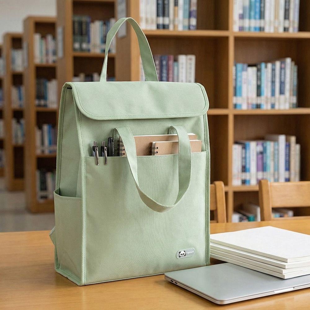 Durable Tote Bag Double-Layer Shoulder Handbag Casual Student Tutorial Bag  Document