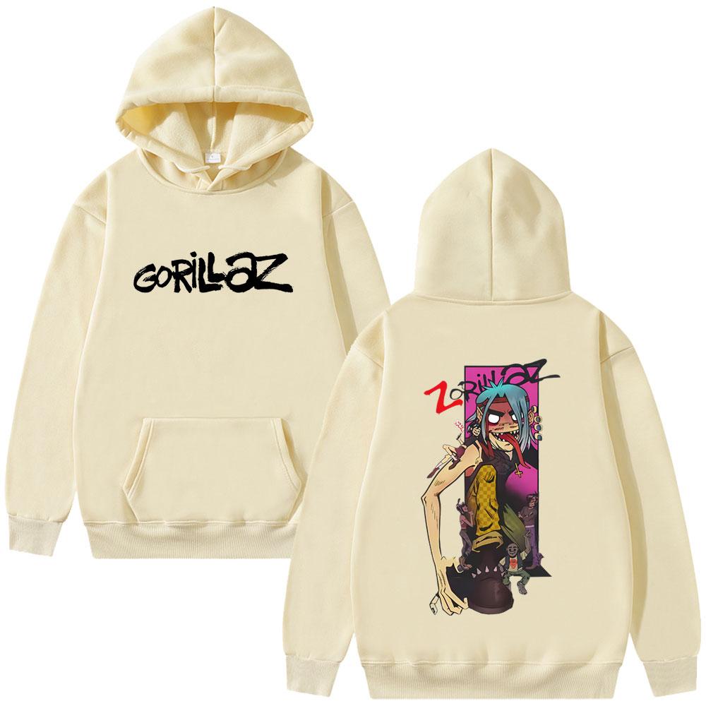 Gorillaz Band Hoodie Men Women Hip Hop Rock Fashion Oversized Sweatshirt Male Casual High Quality Fleece Hoodies