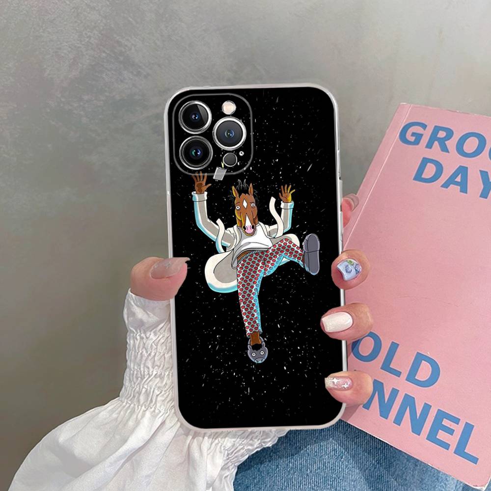 

Classic Animation BoJack H-Horseman Transparent TPU Phone Case For IPhone 17 11 12 13 14 15 16 Pro Max 16 Plus Cover iPhone 16 plus