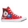 Converse Chuck Taylor All Star "Logo Play University Red" Comfortable and Stylish High-top Canvas Shoes Unisex Red and White