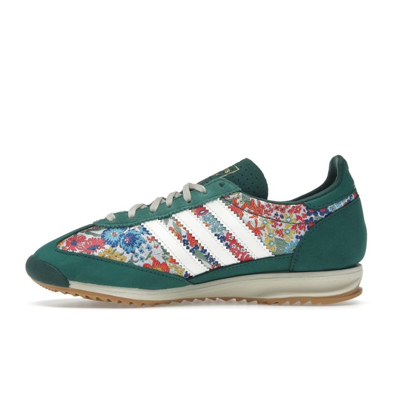 Adidas Liberty London X  SL72 OG Floral Embroidery Women Sneakers Green Collegiate-Green Cream-White JH7226