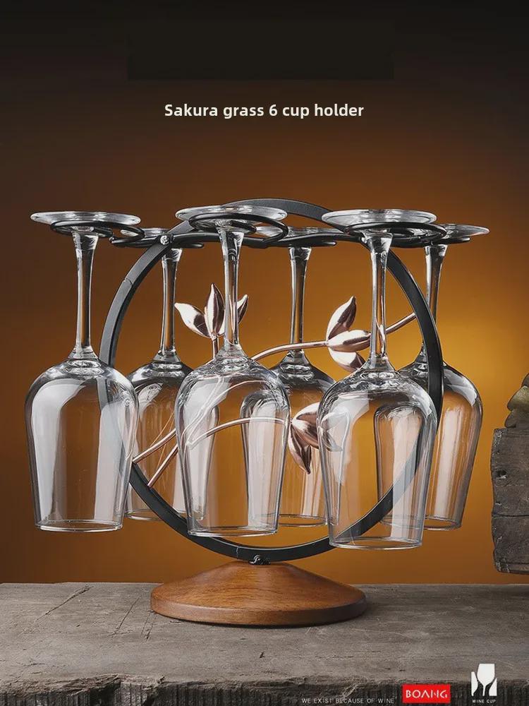 Retro Creative Inverted Wine Glass Rack for Home Decor