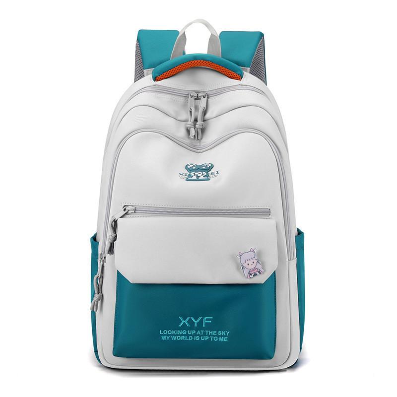 Stylish Color Block Backpack For Men And Women Perfect For Casual School And Travel Use