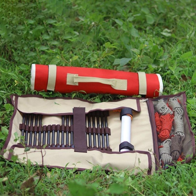 Ground Nails Carry Case Outdoor Camping Accesorries Storage Bag  Rope Handbag Ground Nails Hammer Storage Bag