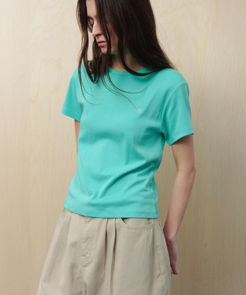 Leuba All-Day Cotton Rib T-Shirt - Florida Mint