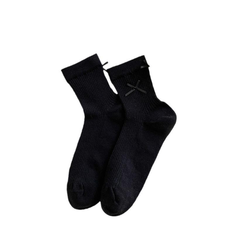 Bowknot Socks for Women In Summer, Ultra-thin and Cute, Paired with Small Leather Shoes, Ballet-style Lace-up Summer Short Socks