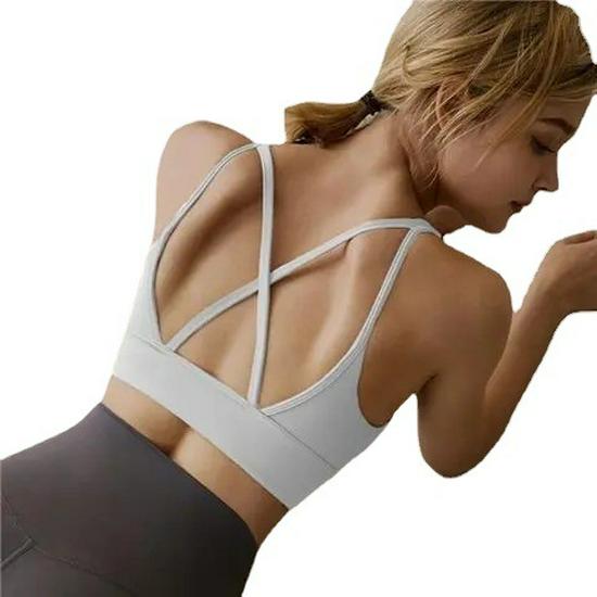 Women's Shockproof Running Tank Top with Chest Pads - Slimming Fitness & Yoga Wear