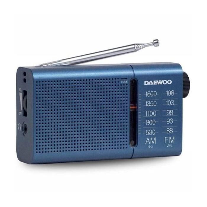 Radio Portable - DAEWOO - DW1036 - AM/FM - Couleur Bleu - Haut-parleur Intégré