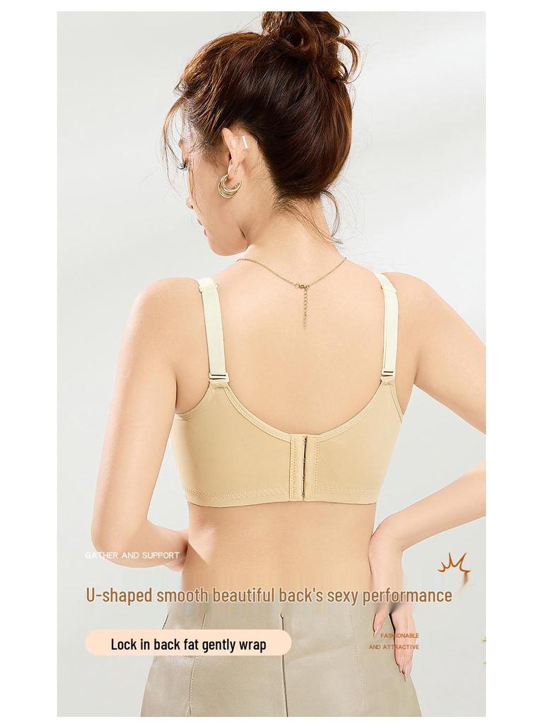 2025 Lace Wire-Free Bra: Women's Antibacterial, Breathable, Anti-Sag, Round Cup for Large Bust with Minimizing Effect