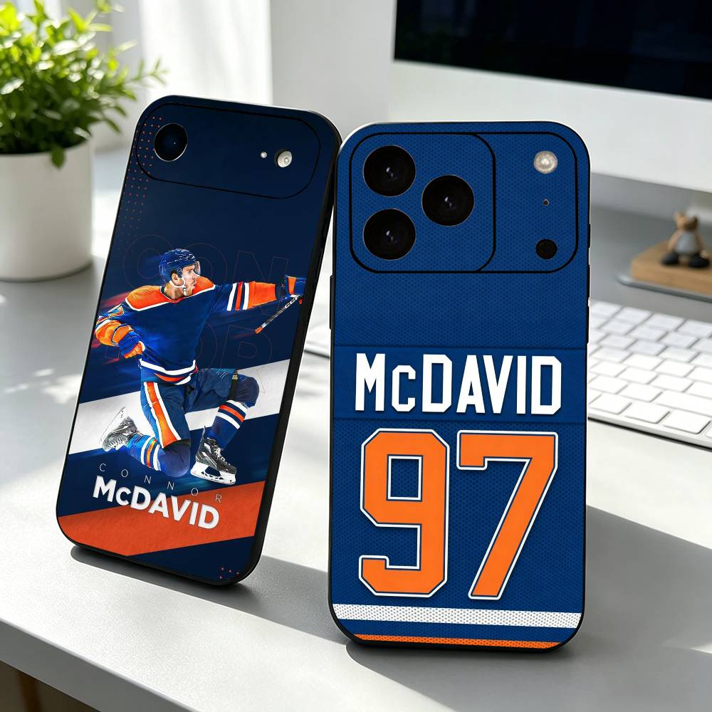 Connor McDavid Hockey Player Phone Case Silicone Soft For IPhone 17 16 15 14 13 12 11 X XR Plus Pro Max Plus
