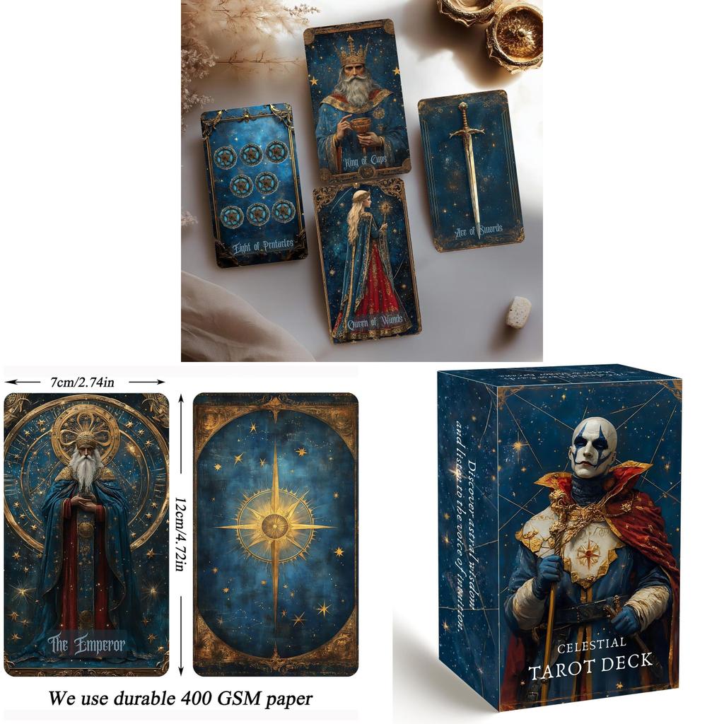 Tarot Card Deck With Blue Dream Theme For Entertainment And Skill Building