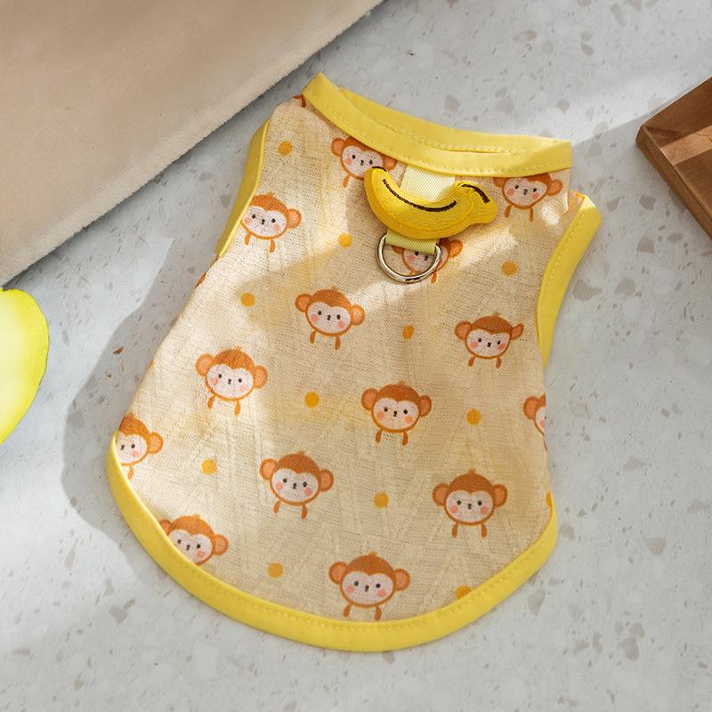 Cute cat clothes spring and summer full print breathable into cat kittens two feet thin puppy dog pet clothing