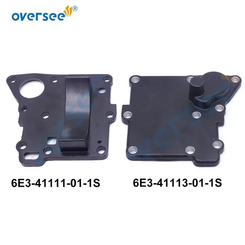 6E3-41111-01-1S Exhaust Inner Cover & 6E3-41113-01-1S Exhaust Outter Cover For Yamaha Seapro 5HP 2T Outboard Parts Cylinder