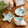 Ocean Wind Multifunctional Ceramic Storage Tray Shell Shaped Ashtray Living Room Porch Office Decoration