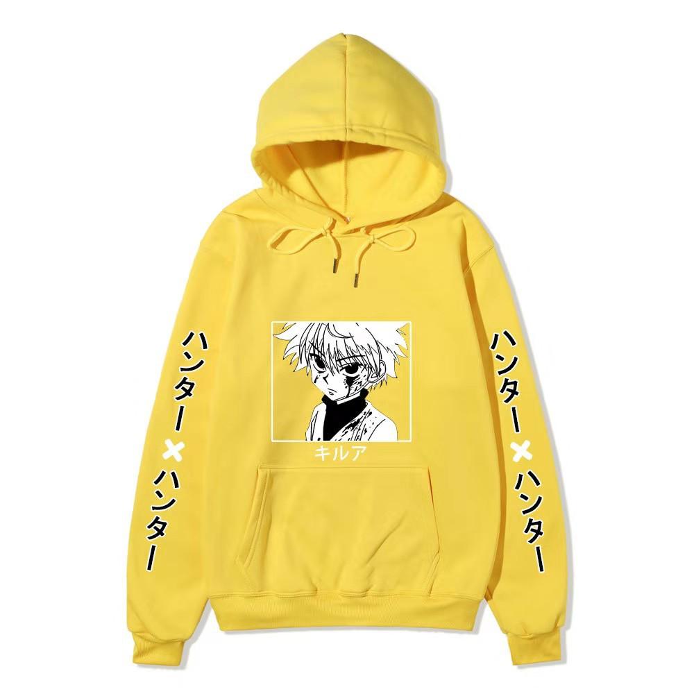 HUNTER X HUNTER Killua Zoldyck Graphic Printing Sweatshirts  Hip Hop Casual Unisex Autumn Winter Fleece Streetwear Tops