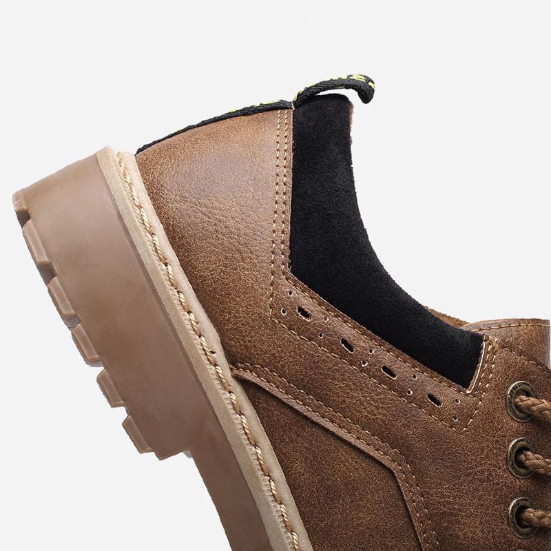 men's Spring shoes British work shoes trend single shoes casual sneakers men's leather shoes men's outdoor low-top shoes