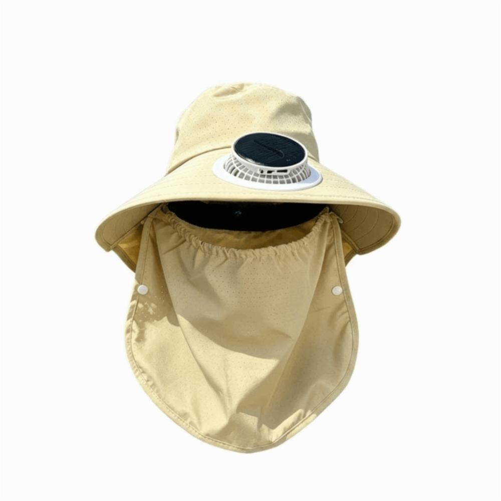 

Long-lasting Solar Fan Hat Breathable Wide Brim Fishing Hat Sun Shading Hat for 3.7V300MAH Summer хаки