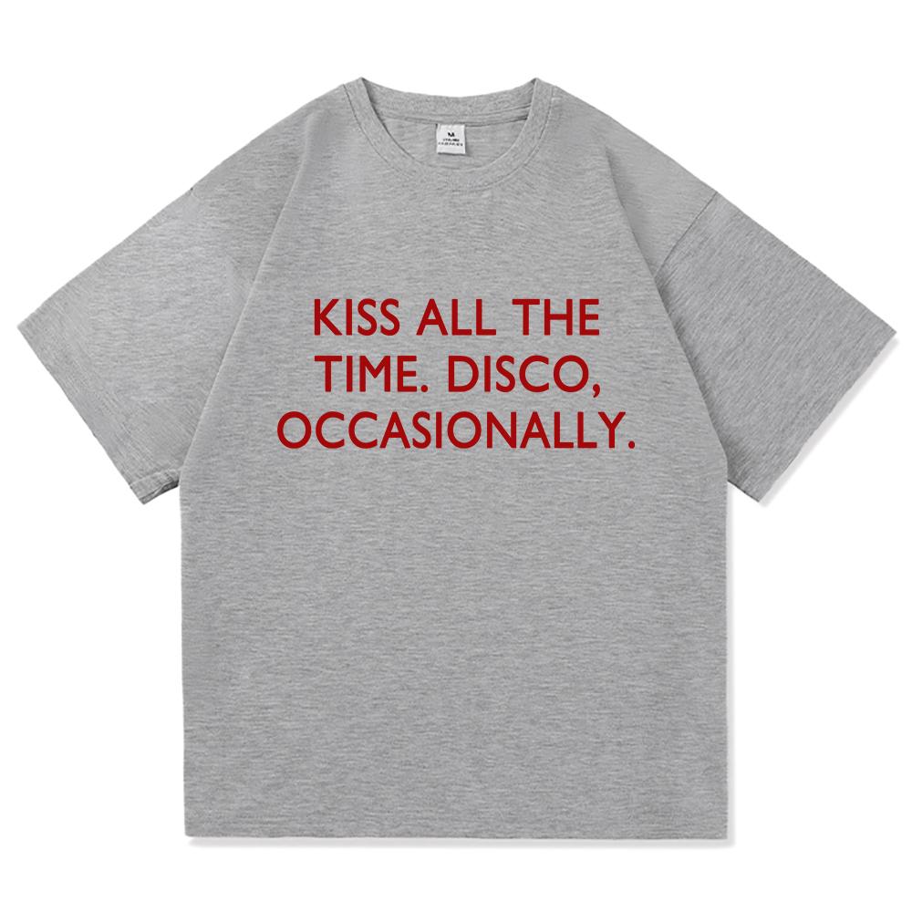 2026 Nowy Album Kiss All The Time Disco Okazjonalny T Shirt MężczyźniKobiety Odzież Harajuku Wysokiej Jakości Góry Bawełniane Koszulki Vintage