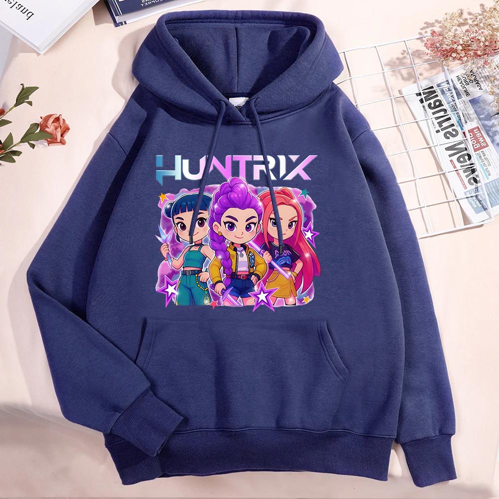 K-pop Devil Hunter Harajuku Street Fashion Hoodies Suitable for Both Men and Women Outdoor Sports Sweatshirts